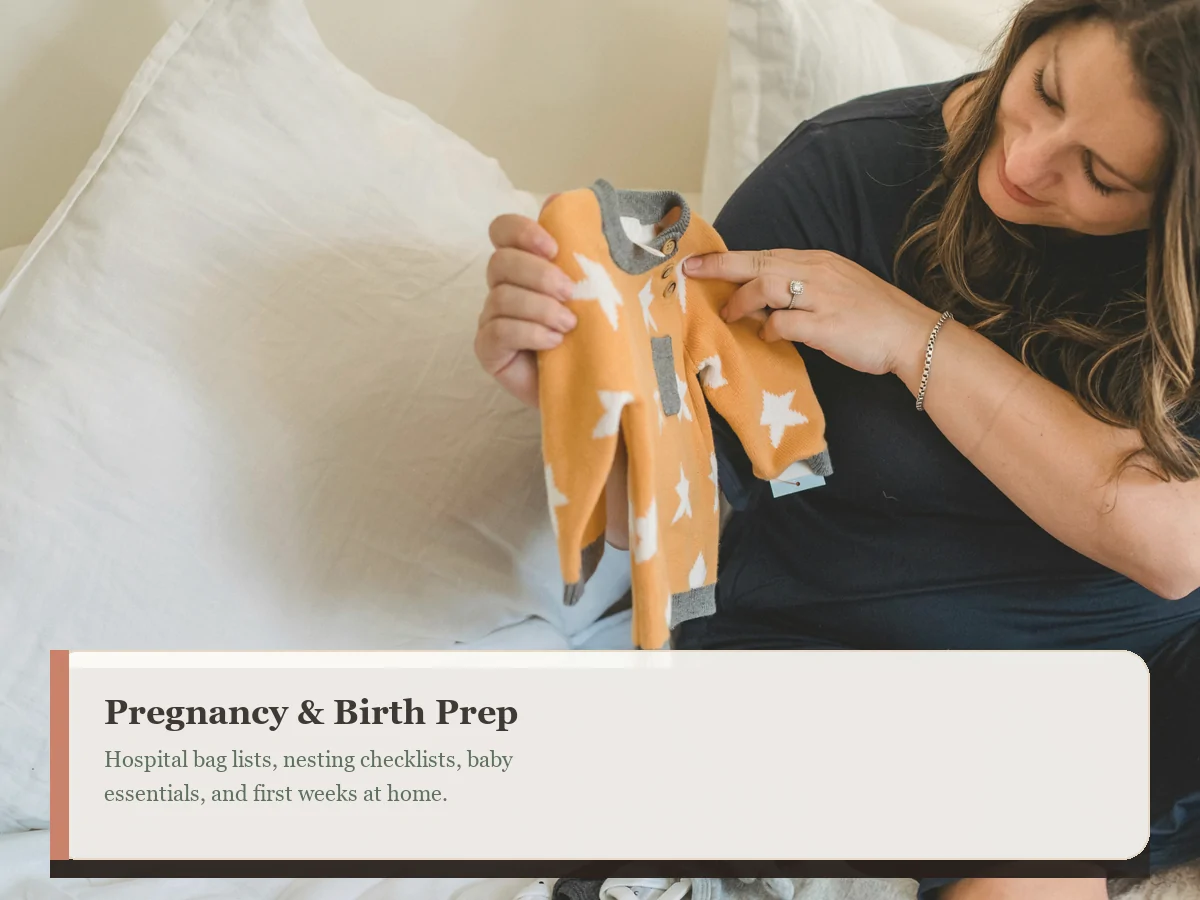 Pregnancy and birth prep printable checklists
